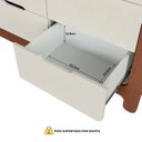 Ver imagem 4 de Guarda-Roupa Closet Infantil com 6 Gavetas e Cabideiro 100% MDF Olívia Bege/Off White/Castanho