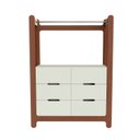 Ver imagem 2 de Guarda-Roupa Closet Infantil com 6 Gavetas e Cabideiro 100% MDF Olívia Bege/Off White/Castanho