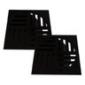 Kit 2 Ralo Grelha Quadrada com Fecho Automático Preto 10cm - 1