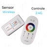 Controle Touch Screen Led Rgb Wireless Branco 12v-24v - 3