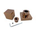 Ver imagem 2 de Kit 2 Acabamento Quadrado Registro Rose Gold Metal Padrão Deca 3/4