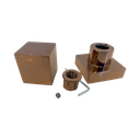 Ver imagem 6 de Kit 2 Acabamento Quadrado Registro Rose Gold Metal Padrão Deca 3/4