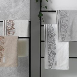 Toalha de Banho Karsten Catarina - Fibras Mistas Jacquard - Softmax - Branco - 2 Toalha de Banho Karsten Catarina - Fibras Mistas Jacquard - Softmax - Branco - 2