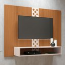 Ver imagem 1 de Painel Tv 47 120cm Suspenso com Nicho Form Off-cinamomo - Hb Móveis
