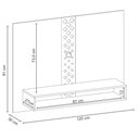 Ver imagem 4 de Painel Tv 47 120cm Suspenso com Nicho Form Off-cinamomo - Hb Móveis