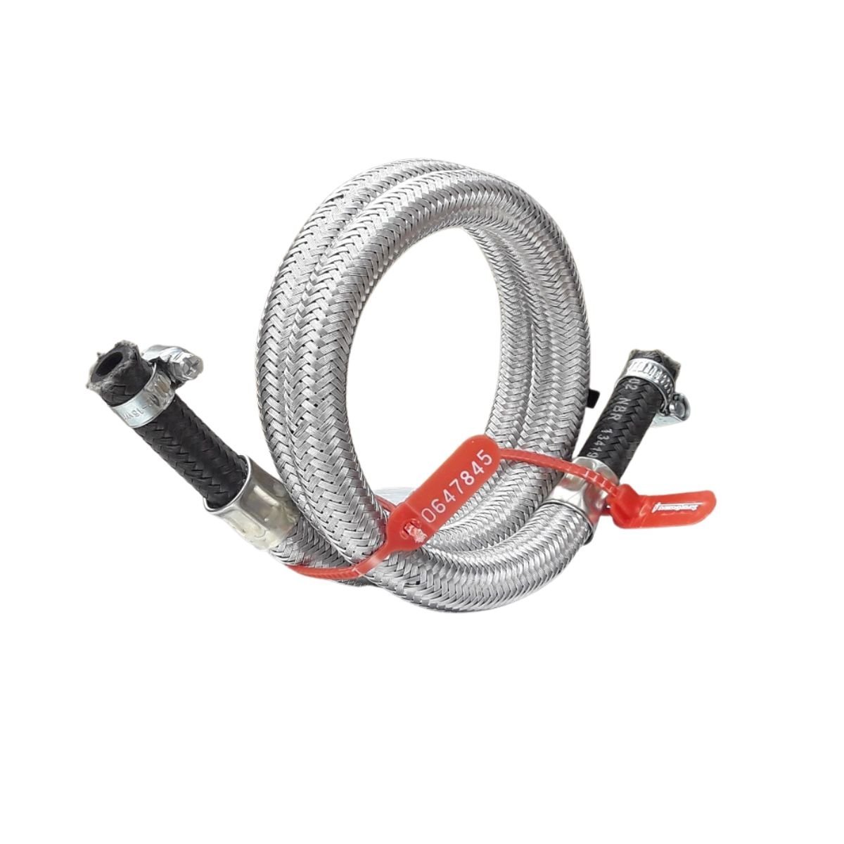 Registro Regulador Gas Rb1 Visor Mangueira malha aço 2,5 mts - 5