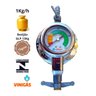 Registro Regulador Gas Rb1 Visor Mangueira malha aço 2,5 mts - 6