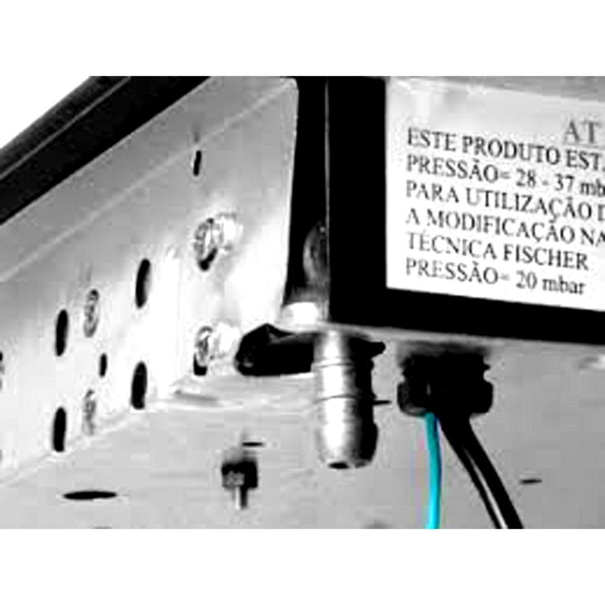 Registro Regulador Gas Rb1 Visor Mangueira malha aço 2,5 mts - 7