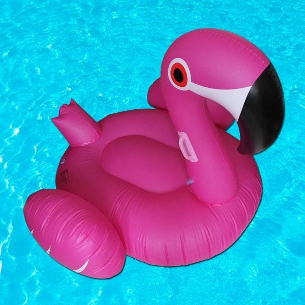 Boia Colchão Inflável Flamingo 1,40 x 1,32m Wellmix - 2