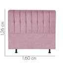 Ver imagem 3 de Cabeceira Estofada Kiara 160cm Queen Size Box Quarto Suede Rosa Bebê - Gat Magazine