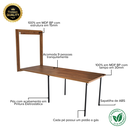 Ver imagem 3 de Mesa Dobrável Retrátil de Parede 215x89 Noronha