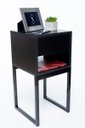 Ver imagem 1 de Mesa De Cabeceira Industrial Preto Eco 50cm Base Preta - Enviamos Montado