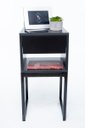 Ver imagem 2 de Mesa De Cabeceira Industrial Preto Eco 50cm Base Preta - Enviamos Montado