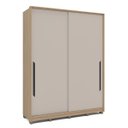 Ver imagem 2 de Roupeiro Barcelona MDF 2 Portas de Correr 177x235,5cm Carvalho/Off White 250709