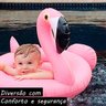 Boia Assento Inflável Piscina Praia Flamingo Cisne 70 cm - FLAMINGO - 3