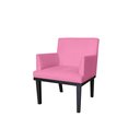 Ver imagem 2 de Kit 2 Poltronas Decorativa Vitória Suede Rosa Pés Madeira Ms Decor