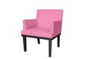 Ver imagem 2 de Kit 2 Poltronas Decorativa Vitória Suede Rosa Pés Madeira Ms Decor