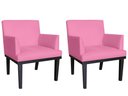 Ver imagem 1 de Kit 2 Poltronas Decorativa Vitória Suede Rosa Pés Madeira Ms Decor