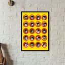 Ver imagem 1 de Quadro Janelas Yellow Submarine - Beatles 45x34cm - com Vidro:madeira Branca