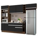 Ver imagem 3 de Armário de Cozinha Completa 290cm Rustic/Preto Safira Madesa 04