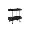 Carrinho Bar Com Porta Tacas Preto/Preto Industrial Artesano Complementos - 3