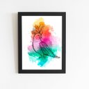 Ver imagem 1 de Calopsita Aquarela Pássaro Ave Quadro Moldura Preta 60x40cm