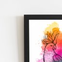 Ver imagem 2 de Calopsita Aquarela Pássaro Ave Quadro Moldura Preta 60x40cm