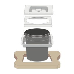 Lixeira de Embutir Tramontina Clean Square Aço Inox com Balde Plástico 5l 94518/205 - 2