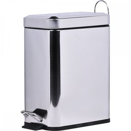 Lixeira Retangular Slim Aco Inox 5l - Kala - 2