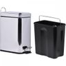 Lixeira Retangular Slim Aco Inox 5l - Kala - 4