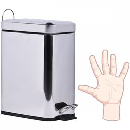 Lixeira Retangular Slim Aco Inox 5l - Kala - 5