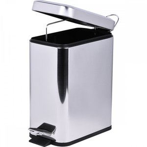 Lixeira Retangular Slim Aco Inox 5l - Kala