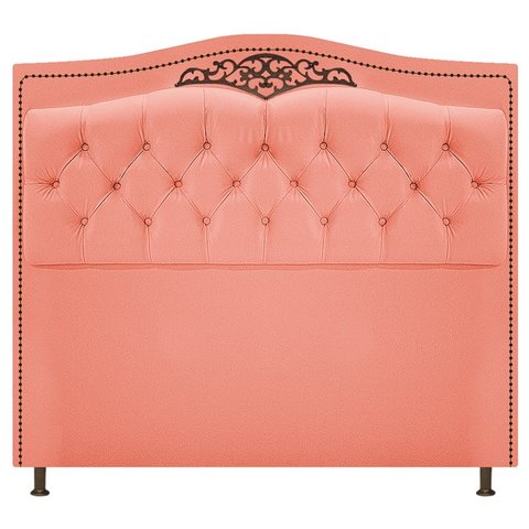 Cabeceira Imperio 100 cm Suede Coral
