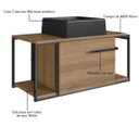 Ver imagem 5 de Gabinete para Banheiro Suspenso Industrial com Cuba Ametista Preta Mel
