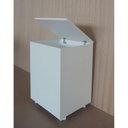 Ver imagem 6 de Cesto De Roupas Baú Roupeiro Tulha Com Rodízios Branco