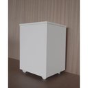 Ver imagem 5 de Cesto De Roupas Baú Roupeiro Tulha Com Rodízios Branco