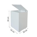 Ver imagem 4 de Cesto De Roupas Baú Roupeiro Tulha Com Rodízios Branco