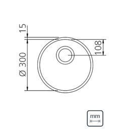 Cuba Redonda Aço Inox 30cm Com Escape Acetinada PR Tramontina - 2 Cuba Redonda Aço Inox 30cm Com Escape Acetinada PR Tramontina - 2
