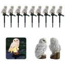 Ver imagem 1 de Coruja Luminaria Solar Luz LED Kit 9 Uni Decoracao Quintal Jardim Casa Iluminacao Garagem Enfeite Mu