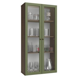 Cristaleira Suspensa 70 Cm 2 Portas de Vidro Vik Madesa - 1