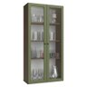 Cristaleira Suspensa 70 Cm 2 Portas de Vidro Rustic/verde Vik Madesa - 1