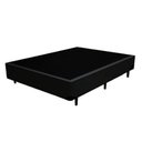 Ver imagem 2 de Cama Base Box Casal Sintético Preto 27x138x188 Rosana Colchões