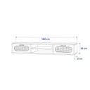 Ver imagem 4 de Rack Suspenso Santorini 180cm Design Moderno Sala de Estar 2 Gavetas Mdf Cor Off White