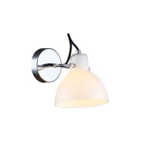 ARANDELA BAR VIDRO LEITOSO METAL CROMADO 1G9 OP058C BELLA