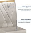 Ver imagem 4 de Kit 6 Cadeiras para Sala de Jantar Pés em Madeira Maciça Lara Bege/Cinamomo/Veludo Palha
