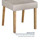 Ver imagem 5 de Kit 6 Cadeiras para Sala de Jantar Pés em Madeira Maciça Lara Bege/Cinamomo/Veludo Palha