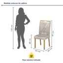 Ver imagem 3 de Kit 6 Cadeiras para Sala de Jantar Pés em Madeira Maciça Lara Bege/Cinamomo/Veludo Palha