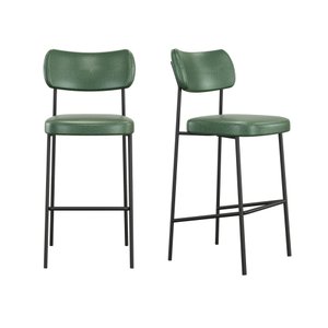 Kit 02 Banquetas Alta Melissa Bar Cozinha Verde Musgo