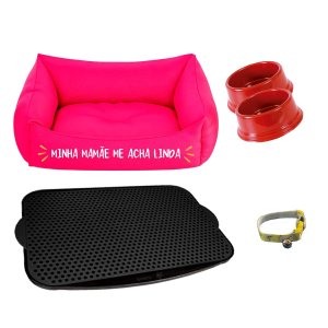 Kit Pet Xixi Dog Cama Cachorro M 57X37 Mamãe Me Acha Linda