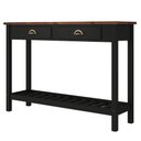 Ver imagem 1 de Aparador de Madeira Maciça com 2 Gavetas Preto